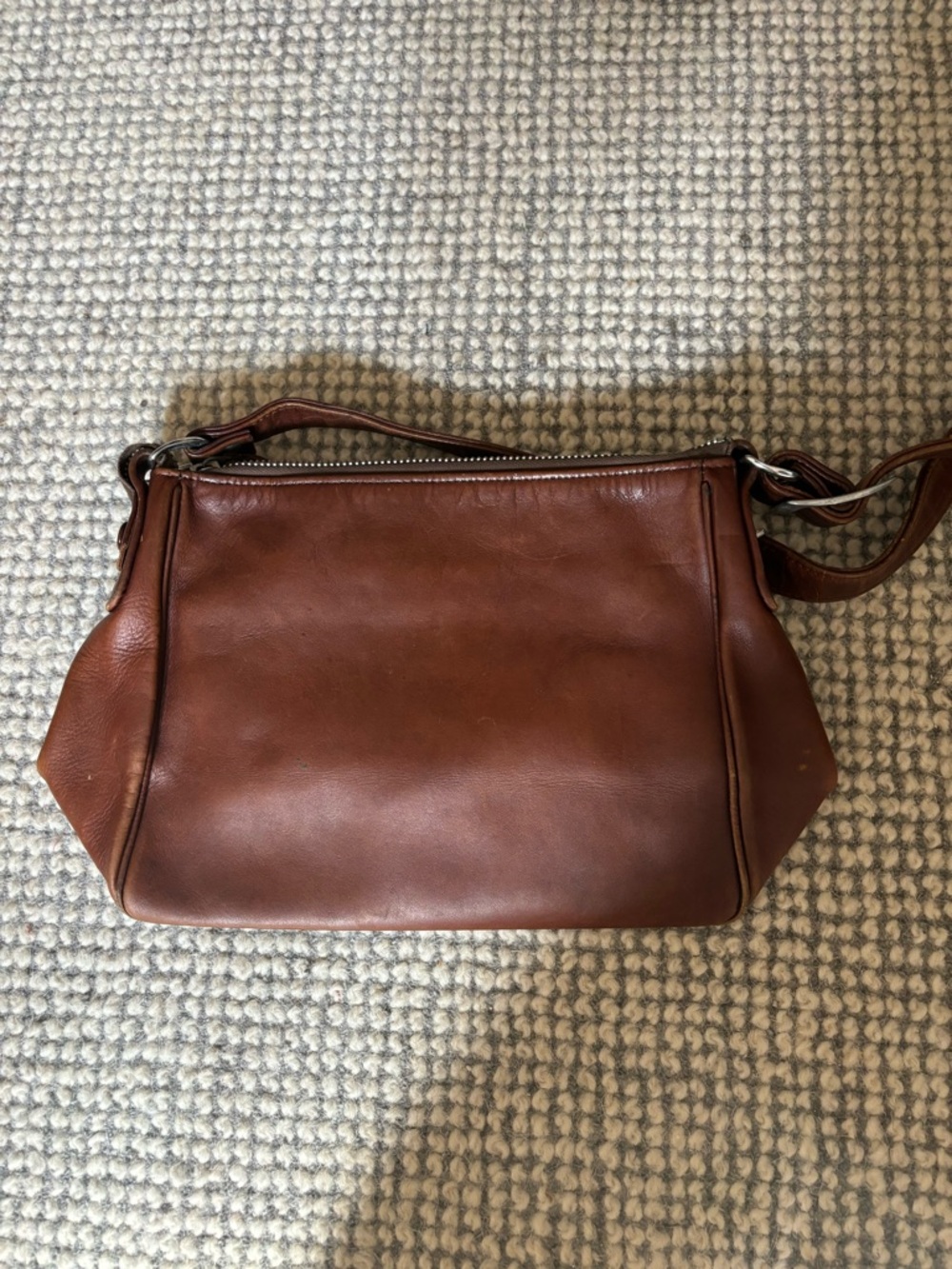 Classic Brown Leather Shoulder Bag
